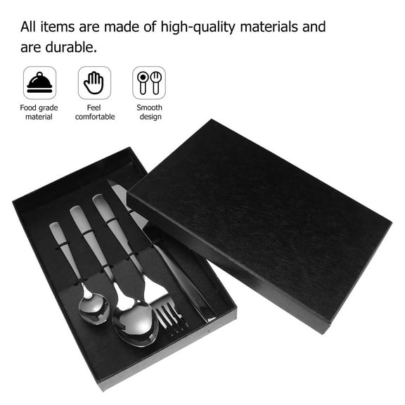 HEALEEP Dinner Set 4Piece 316 Stainless Steel Spoons And Forks Set For Social Gatherings