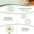 thumbnail image 3 of Screw Snap Covers, Plastic Hinged Screw Cover Caps for Home Furniture 6 mm & 200 Pack & Warm White, 3 of 7