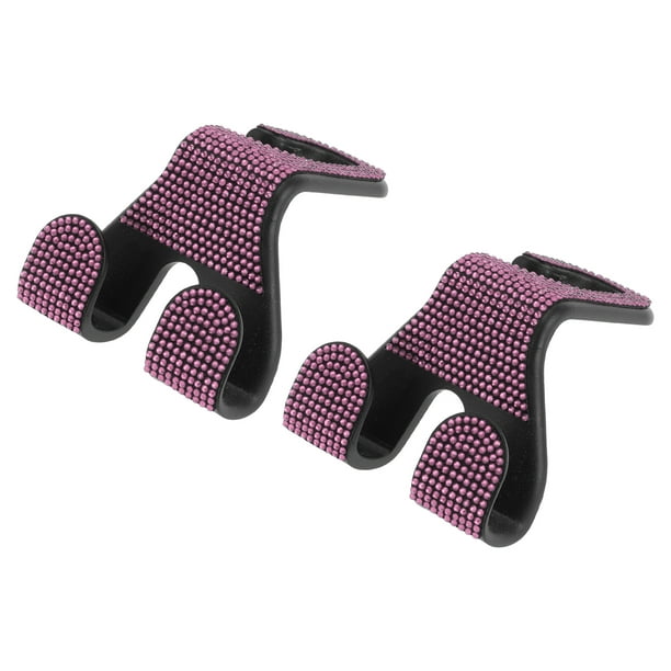 Ganchos de reposacabezas de 2 piezas para automóvil, rosa, ABS, Rhinestone