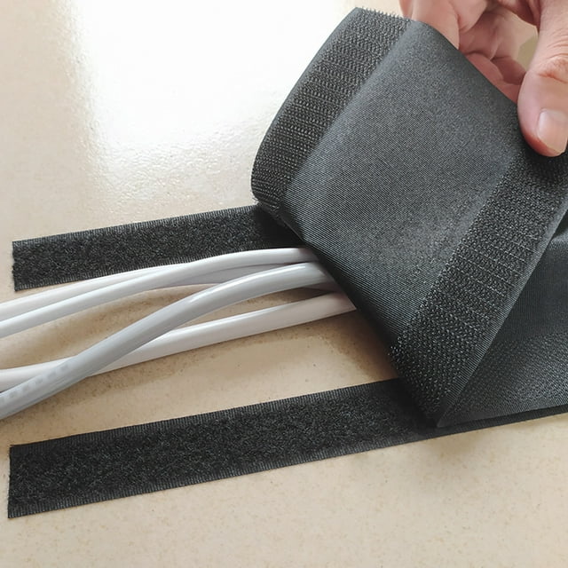 1 Roll 100CM/300CM Cable Cover Reversible Punch-free Diving Material Reusable Fastener Tape Wire Sleeve for Home