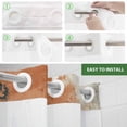 thumbnail image 6 of Vintage Sage Green Orange No Hook Shower Curtain with Snap in Liner, Modern Abstract Art Double-Layer Waterproof Fabric Shower Curtains for Bathroom Hotel Bathtub, Mesh Top 66"x72", 6 of 9