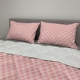 thumbnail image 2 of Pink Polka Dots Comforter & Sham Bedding Set, Spots Repeating and Plain Pattern Concept Pastel Background, 3 pcs Duvet Set Microfiber Filling Quilt, 5 Sizes, Pale Pink and Rose, by Ambesonne, 2 of 4