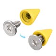 thumbnail image 4 of Unique Bargains 20 Sets Cone Spikes Studs 7x10mm Studs and Spike Screw Back Rivet Yellow, 4 of 4