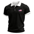 thumbnail image 3 of WAYUTE Men's Polo Shirts Independence Day Short Sleeve US National Flag Print Classic Fit Breathable 4th of July Shirt Casual Summer, 3 of 3