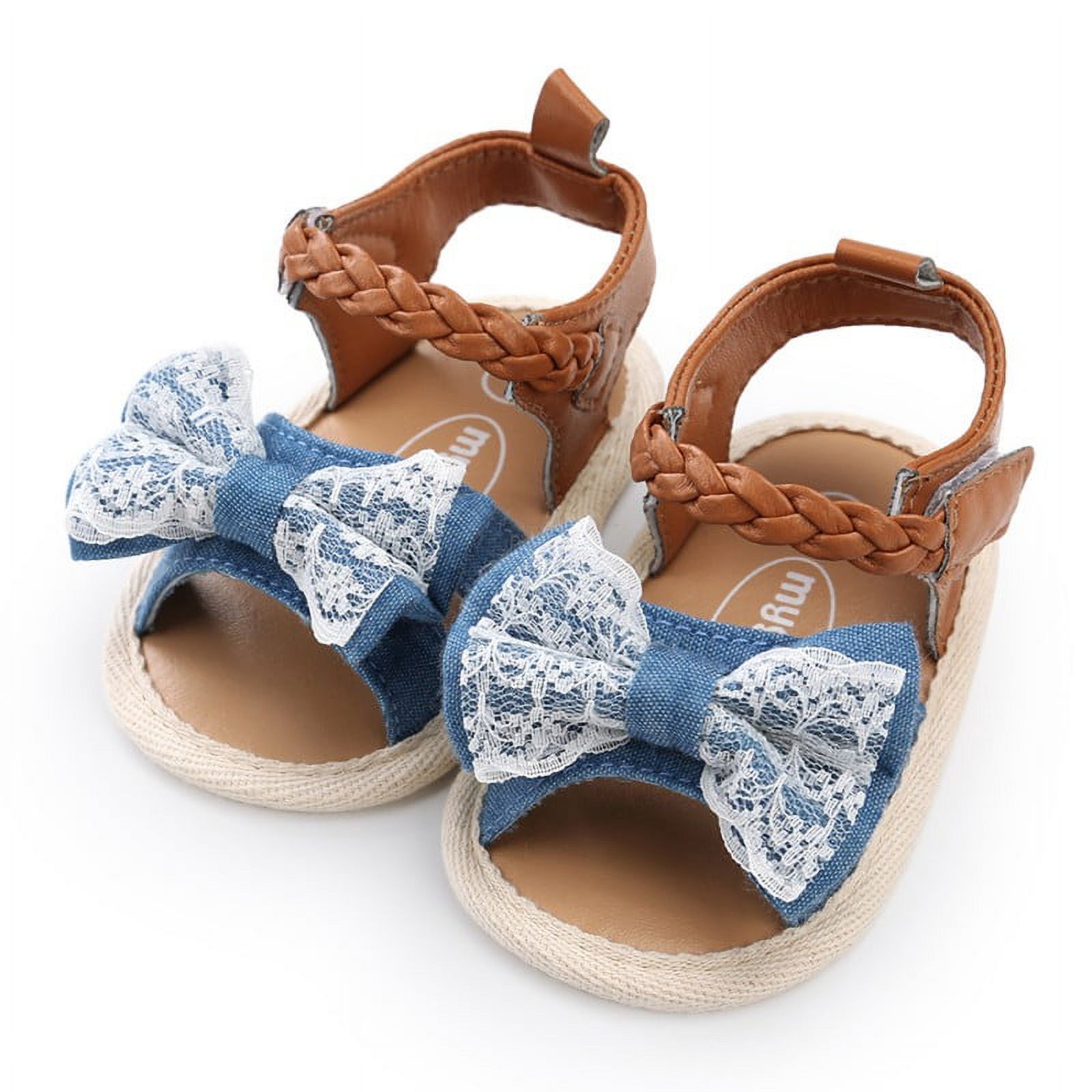 Baby Girls Sandals Summer Shoes Outdoor First Walker Toddler Girls Shoes for Summer - image 4 of 6