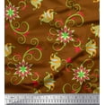 thumbnail image 1 of Soimoi Cotton Duck Fabric Swirls & Floral Artistic Fabric Prints by Yard 56 Inch Wide, 1 of 1