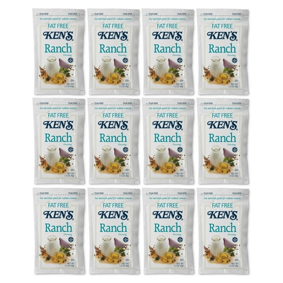Ken's Fat Free Ranch Dressing 1.5 ounce pouch (Pack of 15)