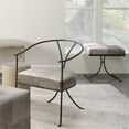 thumbnail image 6 of Jamie Young Co Kai 18" Transitional Leather & Iron Stool in Gray/Black, 6 of 9