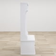 thumbnail image 4 of Hall Tree 3 In 1 with 4 Hooks and Shoe Cabinet, Entryway Storage Bench Freestanding Coat Hanger with 2 Shelves for Entrance Hallway, White, 4 of 7