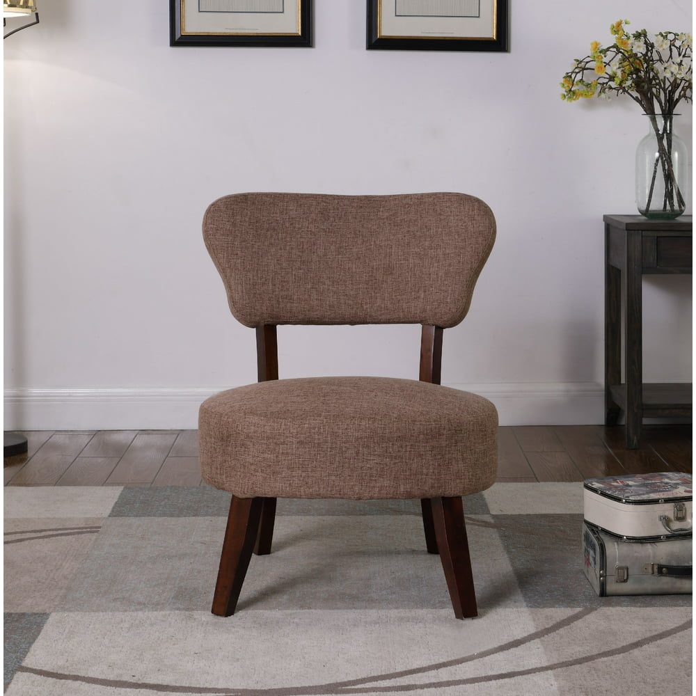 Round Seat Accent Chair, Brown