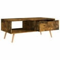 thumbnail image 3 of vidaXL Coffee Table Smoked Oak 100x49.5x43 cm Engineered Wood, 3 of 4