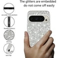 thumbnail image 3 of Compatible with Google Pixel 9 Pro XL Case Glitter Shockproof, Google Pixel 9 Pro XL Phone Case Bling Sparkly TPU and PC Silicone Shiny Girl Women Thin Protective Cover (Silver), 3 of 14
