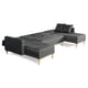 thumbnail image 4 of Sala Modular Doble Chaise Makora Marietta con Memory Foam Color Oxford Lino Respaldo Reclinable de 3 Posiciones, 4 of 7