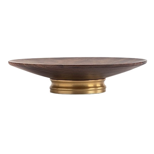 Cuenco de madera for frutas, bandeja grande for servir postres, cuenco redondo for servir pasteles, aperitivos, cuencos de madera de nogal for centros de mesa, bodas