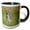 Black/White, variant on 3drose, Black-tailed Jackrabbit, Lepus Californicus, Welder Flats, Texas, 11oz Two-tone Yellow Mug