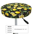 thumbnail image 2 of Lemon Fruits Flowers Leaves Round Bar Stool Seat Covers, Elastic Round Chair Cover Stool Seat Slipcover Bar Stool Cushions Round Pad for 12-14 inch, 2 of 5