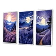 thumbnail image 3 of Designart "Serene Lavender Fields Beneath the Sky I" Lavender Framed Wall Art Set Of 3 - Purple Traditional Frame Gallery Set For Office Decor, 3 of 6