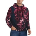thumbnail image 2 of Kdxio Mesmerizing Pink Jellyfish Print Mens Casual Hooded Collar Drawstring Hoodies Pullover Sweatshirts Casual Long Sleeve Shirts-Medium, 2 of 7