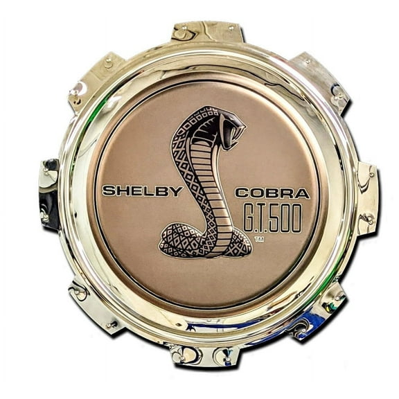 Shelby Cobra GT 500 Gas Cap Stainless Steel Wall Hanging Sign - Bronze/Chrome : 22" x 22"