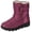 Wine, variant on Snow Boots for Women Fashion Waterproof Warm Plush Lined Mid-Calf Winter Boots with Non-Slip Outsole for Cold Weather