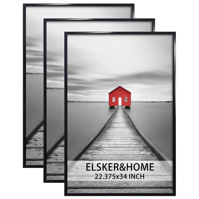 Marco para póster ELSKER&HOME 22,375 x 34 cm, negro, paquete de 3