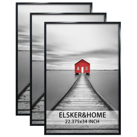 Marco para póster ELSKER&HOME 22,375 x 34 cm, negro, paquete de 3