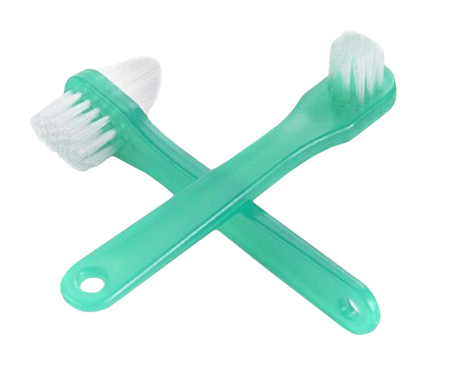 Pack of 144 Denture Brushes 4 1/4" Twosided Bristle Toothbrushes with