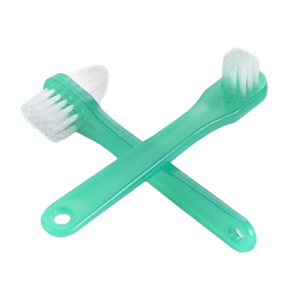 Pack of 144 Denture Brushes 4 1/4" Twosided Bristle Toothbrushes with