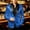 Blue, variant on Unisex Sequin Blazer Satin Lapel Single Button Long Sleeve Slim Glitter Formal Party Wedding Stage Jacket, Suit Jacket Black XXL