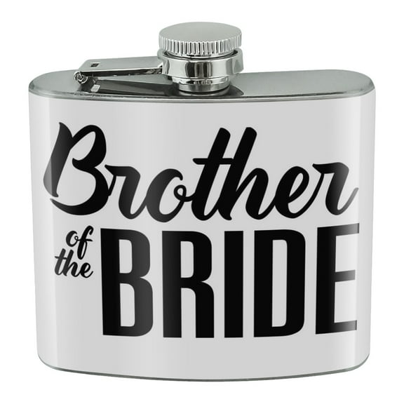 Brother of the Bride Wedding Stainless Steel 5oz Hip Drink Kidney Flask