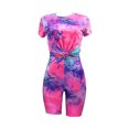 thumbnail image 2 of goowrom Women?s Tie-dye Print Tops and Shorts Home Set, 2 of 10