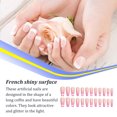 thumbnail image 1 of Length Coffin Fake Nail Scratch Resistant Press-on Fingernails Removable Trimble Nail Tip Adjustable Manicure Stickers Girls Type 18, 1 of 6
