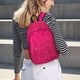 thumbnail image 6 of Picia Rose Red Glitter Printed Canvas Daypack - Stylish and Durable Vintage Compact Backpack - Class, Work, Travel, or Laptop Bookbag,Organized Compartments-Medium, 6 of 6
