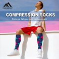 thumbnail image 3 of pares de calcetines de compresión para mujeres y hombres, de 15 a 20 mmHg, con soporte graduado, hasta la rodilla, para enfermeras, atletas y médicos., 3 of 5