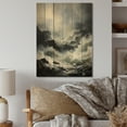 thumbnail image 2 of Designart "Ocean s Stormy Horizon" Nautical & Beach Print on Natural Pine Wood, 2 of 5