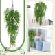 thumbnail image 2 of ¡Ofertas relámpago! Plantas artificiales Alofun, planta de imitación de hierba persa, para colgar en la pared, de ratán, para decoración del hogar, planta araña de hojas verdes (una rama, 5, 2 of 7