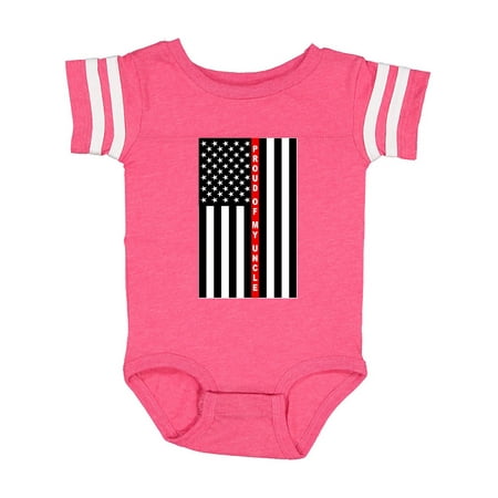 

Inktastic Firefighter Uncle Flag Gift Baby Boy or Baby Girl Bodysuit