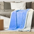 thumbnail image 4 of Super Soft Fluffy Snugly Solid Flannel Fleece Throws For Sofa Bed Blankets, 4 of 4