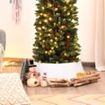 thumbnail image 2 of Patiojoy Galvanized Christmas Tree Ring Metal Tree Collar w/ 30 Inch Diameter Base White, 2 of 10