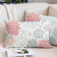 thumbnail image 2 of Red Sage Green Coastal Lumar Pillow Covers,Summer Beach Coral Shell Starfish Breathable Throw Pillow Cases with Invisible Zipper,Decorative Pillowcase Pillows Protectors for Sofa Bed Chair 16"x24", 2 of 9