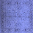 thumbnail image 1 of Ahgly Company Machine Washable Indoor Square Oriental Blue Industrial Area Rugs, 7' Square, 1 of 4