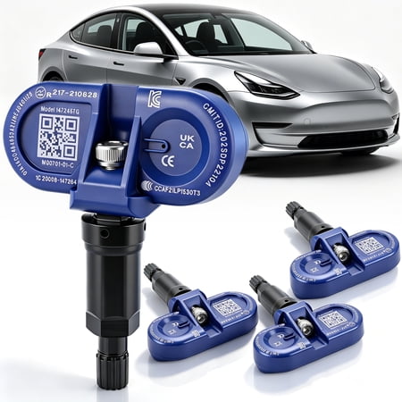 Bluetooth Tire Pressure Sensors for Tesla Model 3/Y (Oct 2020+), X/S (Oct 2021+) TPMS - Replaces OEM#1490701-00-B 1490701-01-B 1490701-01-C 1472547G 4pcs