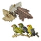 thumbnail image 1 of Pin de broche de pájaro esmaltado vintage de 2 piezas Pin de arce en tono dorado Salvador Broche de pájaro esmaltado, 1 of 9