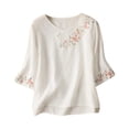 thumbnail image 4 of Active Tops Women Casual Tees Running Shirts Women Long Sleeves Apparel T Women T Shirt Summer Women Thin Long Sleeve Shirt Long Sleeve Compression Shirt Women Loose Fit Workout White 3XL, 4 of 4