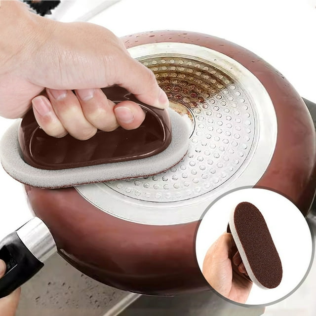 Yhmxh Kitchen Gadgets Emery Sponge Brush With Handle For Kitchen Cleaning Rust Removal And Grease Removal Kitchen Aid Attachments Kitchen Accessories Kitchen Tools for Hmoe Kitchen Restaurant