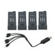 thumbnail image 1 of Paquete de baterías de polímero de litio de 3,7 V y 1200 mAh, alta eficiencia para drones E58, L800, JY019 y S168, juego de 4, seguridad mejorada, 1 of 8