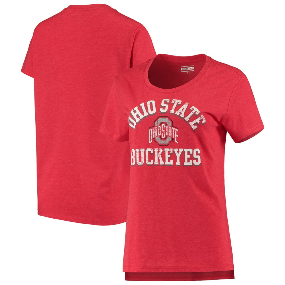 Captivating Apparel Women's Heathered Scarlet Ohio State Buckeyes