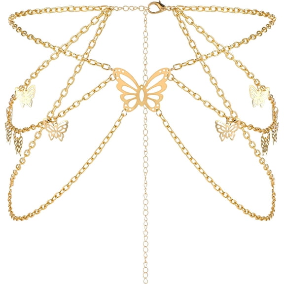 Mult Layer Women Metal Chain Belt, Adjustable Waist Link Belt Skinny Waistband Chain Decor Belts for Dress Jeans