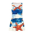 thumbnail image 5 of Dvprdro Robe Débardeur d'Été pour Femmes Mode Imprimé Floral Col en V Sans Manches Fluide Ligne Décontractée Ample Plage Soleil Mini Robe avec Poches, 5 of 5