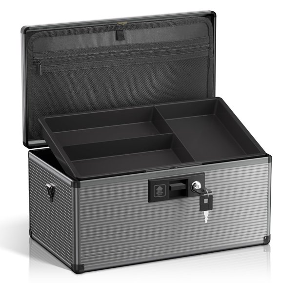 Caja de seguridad para medicamentos Lockbako, aleación de aluminio, 16 x 23,5 x 19 cm